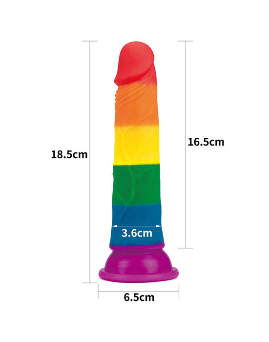 LoveToy - Rainbow Pride Dildo 18.5 cm-Laced-up.nl