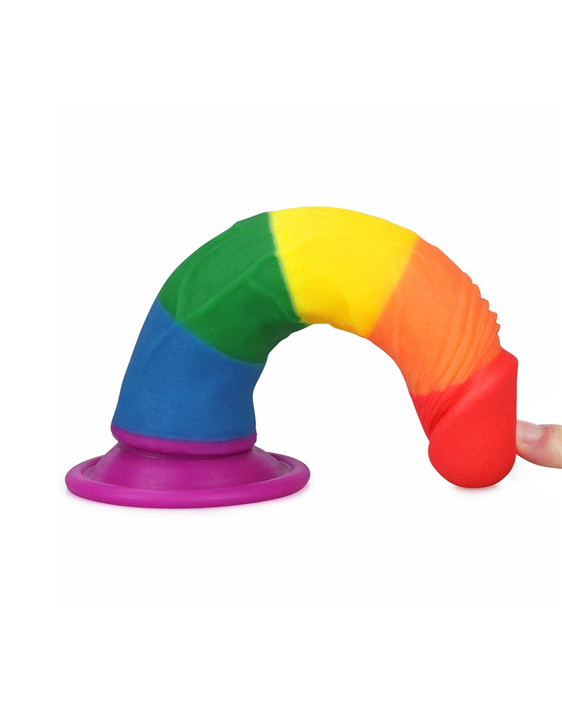 LoveToy - Rainbow Pride Dildo 18.5 cm-Laced-up.nl