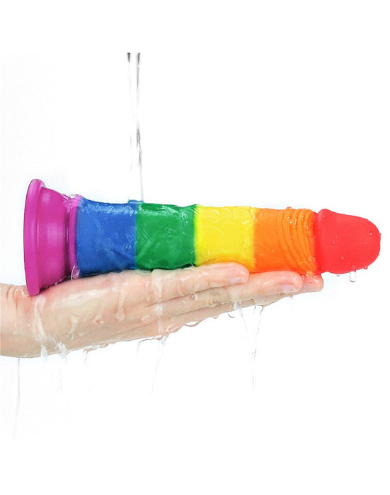 LoveToy - Rainbow Pride Dildo 18.5 cm-Laced-up.nl