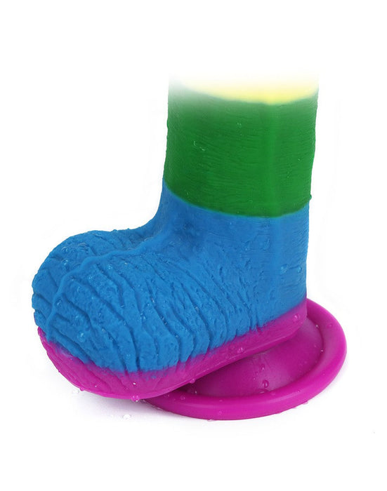 LoveToy - Rainbow Pride Dildo met Scrotum 19.5 cm-Laced-up.nl