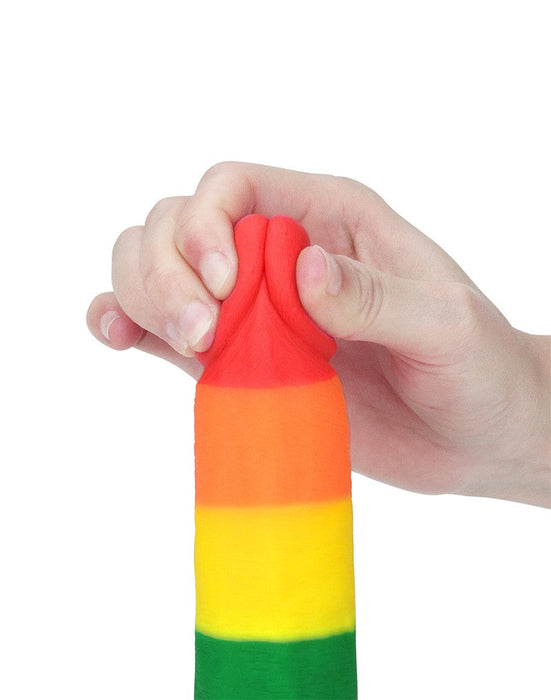 LoveToy - Rainbow Pride Dildo met Scrotum 19.5 cm-Laced-up.nl