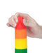 LoveToy - Rainbow Pride Dildo met Scrotum 19.5 cm-Laced-up.nl