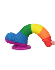 LoveToy - Rainbow Pride Dildo met Scrotum 19.5 cm-Laced-up.nl