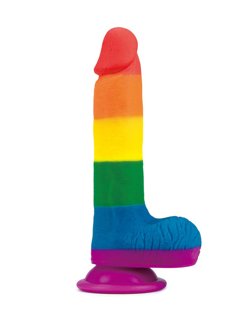 LoveToy - Rainbow Pride Dildo met Scrotum 19.5 cm-Laced-up.nl