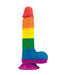 LoveToy - Rainbow Pride Dildo met Scrotum 19.5 cm-Laced-up.nl