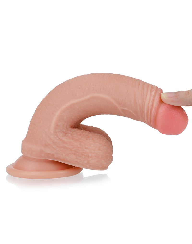 LoveToy - Dubbellaagse Dildo - 18 cm - Lichte Huidskleur-Laced-up.nl