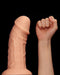 LoveToy - Realistische Gebogen XXL Dildo 24 cm - Lichte Huidskleur-Laced-up.nl