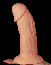 LoveToy - Realistische Gebogen XXL Dildo 24 cm - Lichte Huidskleur-Laced-up.nl