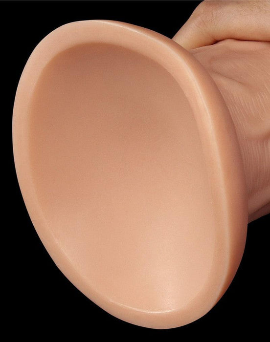 LoveToy - Realistische Gebogen XXL Dildo 24 cm - Lichte Huidskleur-Laced-up.nl