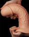LoveToy - Realistische Gebogen XXL Dildo 24 cm - Lichte Huidskleur-Laced-up.nl