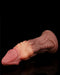 LoveToy - Realistische Gekromde Dildo 18 cm - Lichte/donkere Huidskleur-Laced-up.nl