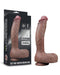 LoveToy - Realistische Grote Dildo 27 cm Dubbellaags Siliconen - Donkere Huidskleur-Laced-up.nl