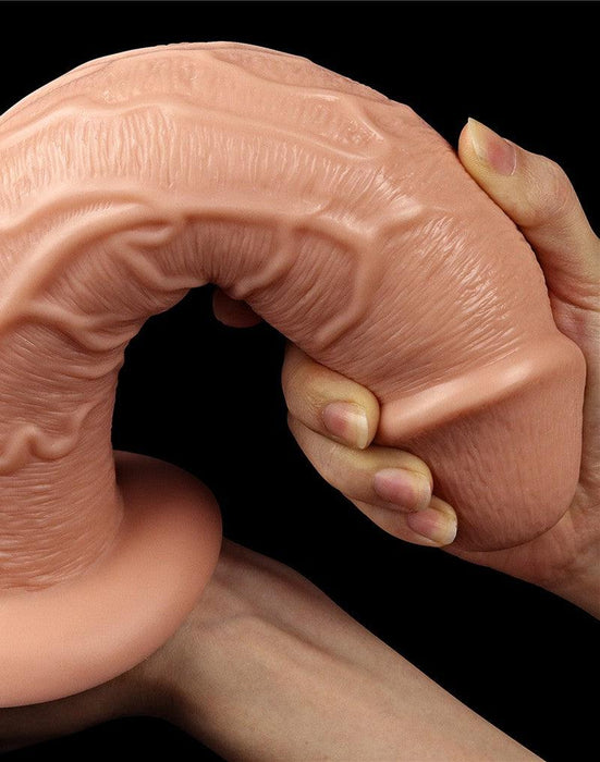 LoveToy - Realistische Lange XXL Dildo 28 cm - Lichte Huidskleur-Laced-up.nl