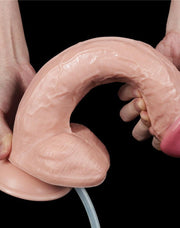 LoveToy - Realistische Squirt Dildo 28 cm - Waterbestendige PVC Dildo in Nude kleur met Squirt functie-Laced-up.nl