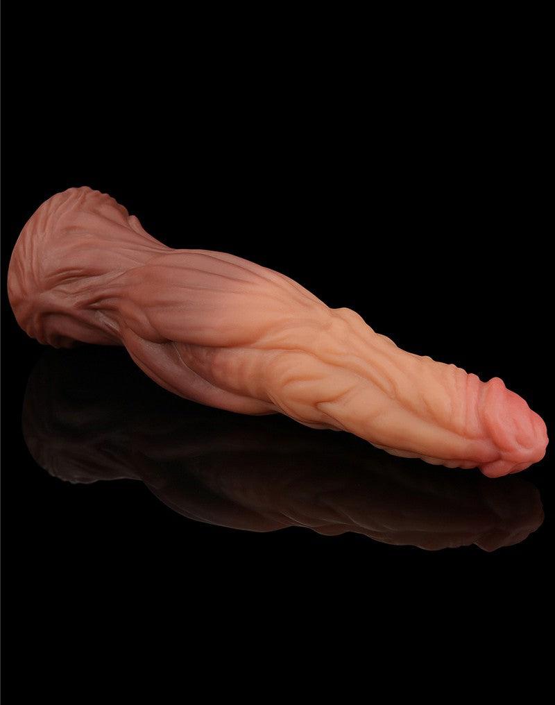LoveToy - Realistische XXL Dildo 24.5 cm - Lichte/donkere Huidskleur-Laced-up.nl