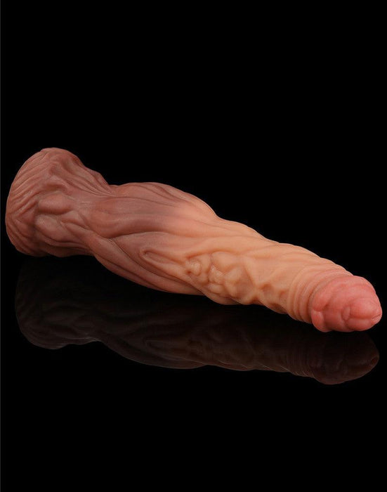 LoveToy - Realistische XXL Dildo 24.5 cm - Lichte/donkere Huidskleur-Laced-up.nl