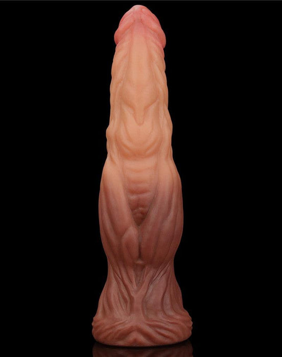 LoveToy - Realistische XXL Dildo 24.5 cm - Lichte/donkere Huidskleur-Laced-up.nl