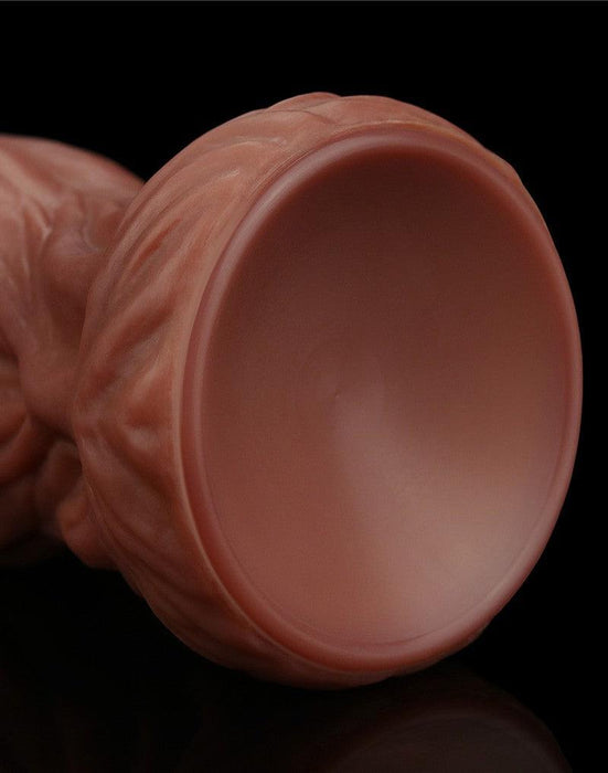 LoveToy - Realistische XXL Dildo 24.5 cm - Lichte/donkere Huidskleur-Laced-up.nl