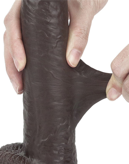 LoveToy - Realistische XXL Dildo Met Zuignap 23 x 4 cm - Bruin-Laced-up.nl