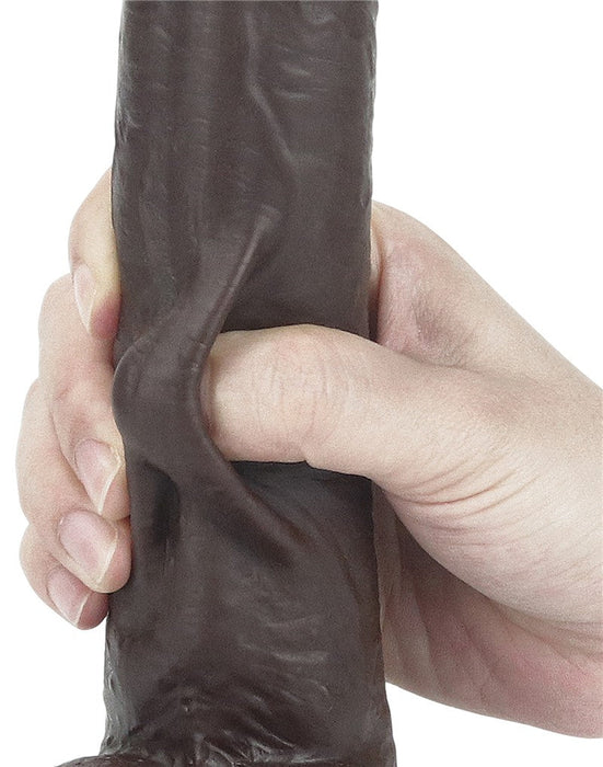 LoveToy - Realistische XXL Dildo Met Zuignap 23 x 4 cm - Bruin-Laced-up.nl