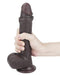LoveToy - Realistische XXL Dildo Met Zuignap 23 x 4 cm - Bruin-Laced-up.nl