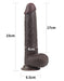 LoveToy - Realistische XXL Dildo Met Zuignap 23 x 4 cm - Bruin-Laced-up.nl