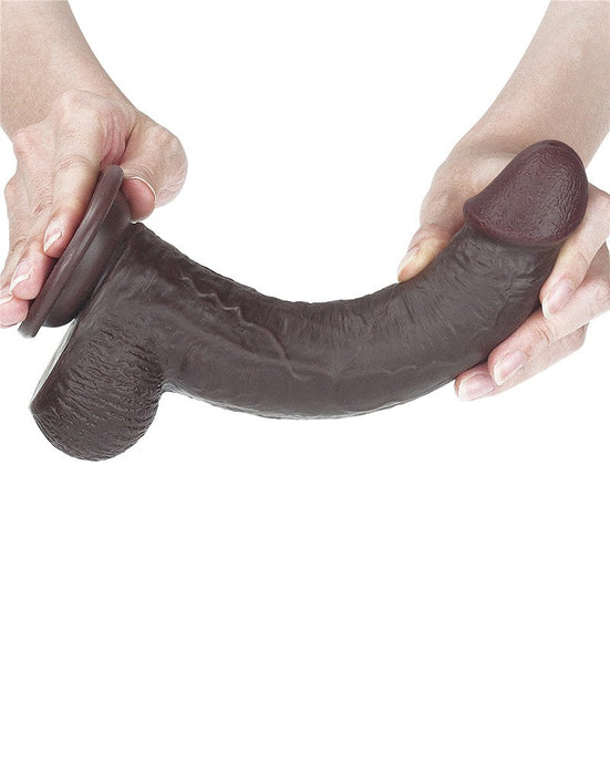 LoveToy - Realistische XXL Dildo Met Zuignap 23 x 4 cm - Bruin-Laced-up.nl
