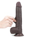 LoveToy - Realistische XXL Dildo Met Zuignap 23 x 4 cm - Bruin-Laced-up.nl