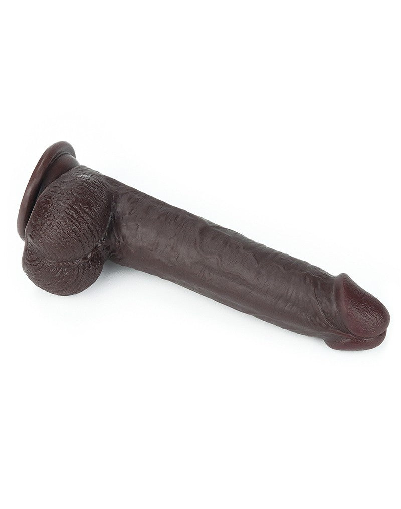 LoveToy - Realistische XXL Dildo Met Zuignap 23 x 4 cm - Bruin-Laced-up.nl