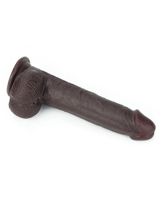 LoveToy - Realistische XXL Dildo Met Zuignap 23 x 4 cm - Bruin-Laced-up.nl