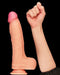 LoveToy - Realistische XXL Dildo Met Zuignap 25 cm - Lichte Huidskleur-Laced-up.nl