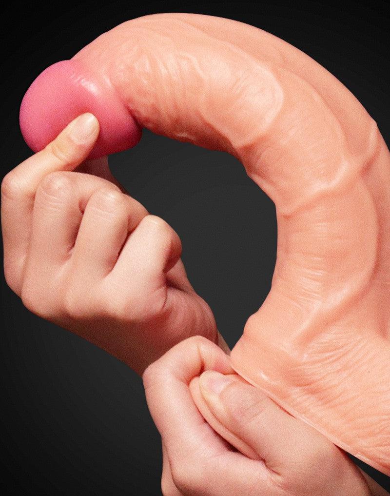 LoveToy - Realistische XXL Dildo Met Zuignap 25 cm - Lichte Huidskleur-Laced-up.nl