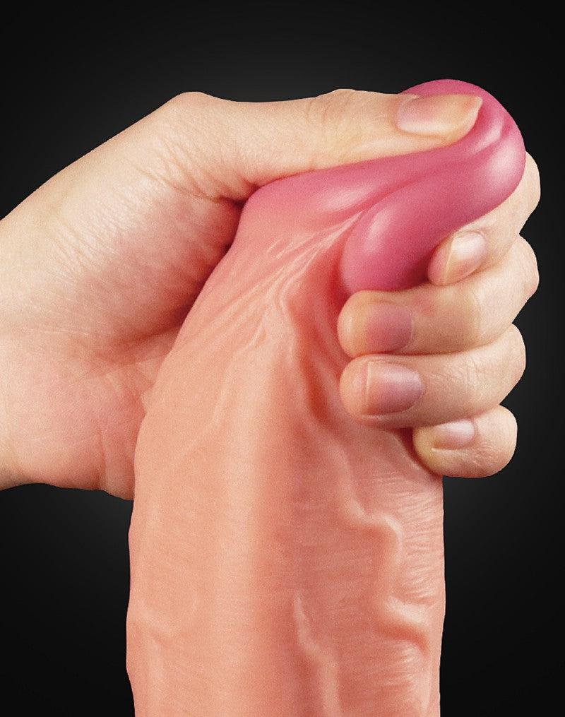 LoveToy - Realistische XXL Dildo Met Zuignap 25 cm - Lichte Huidskleur-Laced-up.nl