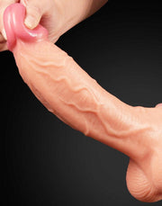 LoveToy - Realistische XXL Dildo Met Zuignap 25 cm - Lichte Huidskleur-Laced-up.nl