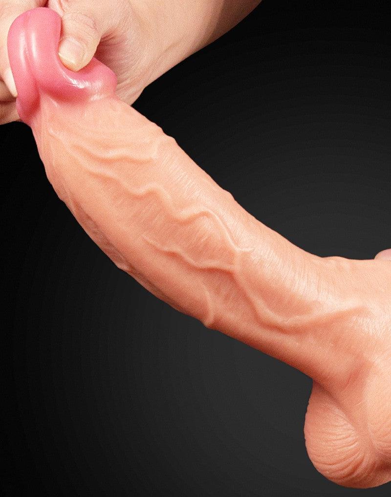 LoveToy - Realistische XXL Dildo Met Zuignap 25 cm - Lichte Huidskleur-Laced-up.nl