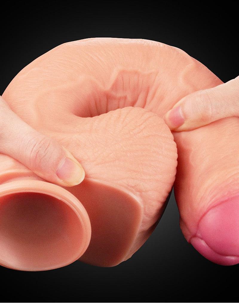 LoveToy - Realistische XXL Dildo Met Zuignap 28 cm - Lichte Huidskleur-Laced-up.nl