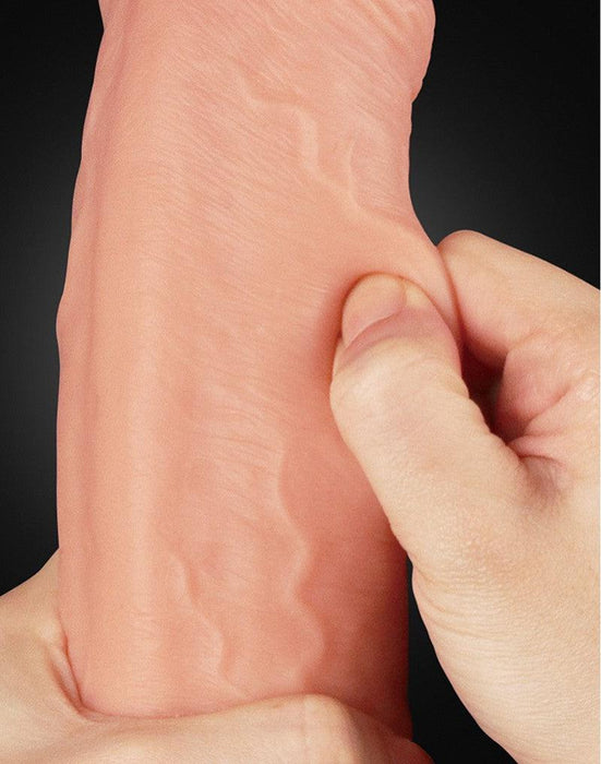 LoveToy - Realistische XXL Dildo Met Zuignap 28 cm - Lichte Huidskleur-Laced-up.nl