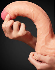 LoveToy - Realistische XXL Dildo Met Zuignap 28 cm - Lichte Huidskleur-Laced-up.nl