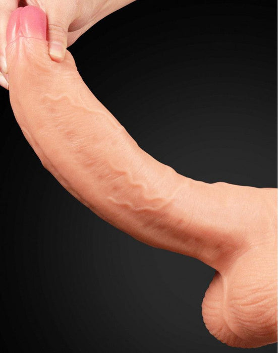LoveToy - Realistische XXL Dildo Met Zuignap 28 cm - Lichte Huidskleur-Laced-up.nl