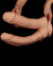 LoveToy - Realistische XXL Dubbele Penetratie Dildo 30 cm - Lichte Huidskleur-Laced-up.nl