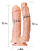 LoveToy - Realistische XXL Dubbele Penetratie Dildo 30 cm - Lichte Huidskleur-Laced-up.nl