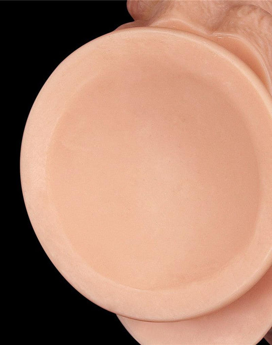 LoveToy - Realistische XXL Dubbele Penetratie Dildo 30 cm - Lichte Huidskleur-Laced-up.nl