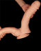 LoveToy - Realistische XXL Dubbele Penetratie Dildo 30 cm - Lichte Huidskleur-Laced-up.nl