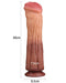 LoveToy - Realistische XXL Horse Dong Dildo 30 cm - Lichte/donkere Huidskleur-Laced-up.nl