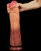 LoveToy - Realistische XXL Horse Dong Dildo 30 cm - Lichte/donkere Huidskleur-Laced-up.nl