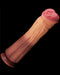 LoveToy - Realistische XXL Horse Dong Dildo 30 cm - Lichte/donkere Huidskleur-Laced-up.nl