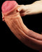 LoveToy - Realistische XXL Horse Dong Dildo 30 cm - Lichte/donkere Huidskleur-Laced-up.nl