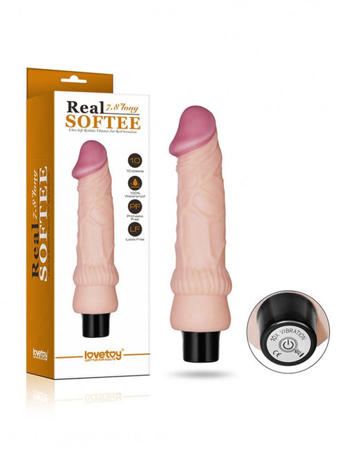 LoveToy - Real Softee - Realistische Zachte Vibrator - 19,5 cm-Laced-up.nl