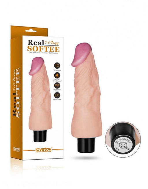 LoveToy - Real Softee - Realistische Zachte Vibrator - 20 cm-Laced-up.nl