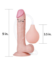 LoveToy - Squirt Extreme Dildo 23 cm - Lichte Huidskleur-Laced-up.nl